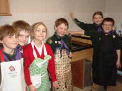 Scouts learn to cook soup
